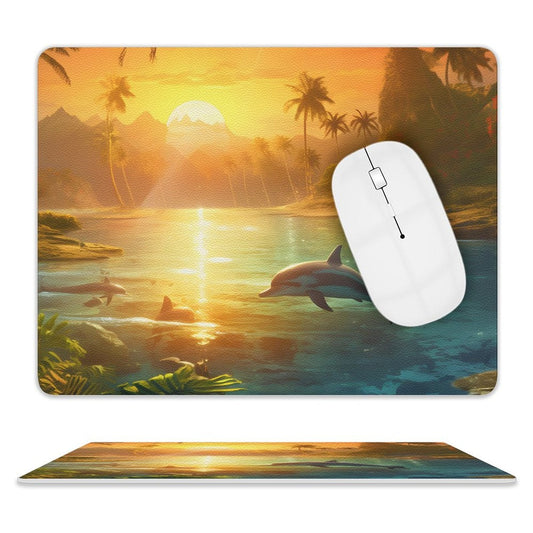 Leather Mouse Pad Dolphins, 1 Size, DA05B04 - iTopMax