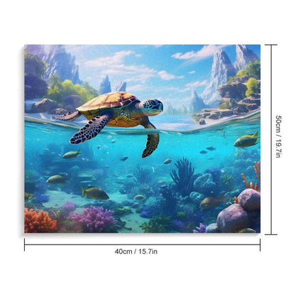 Paint by Number SolarLab_Sea_turtles_tropical_sea_island_sunlight_hyper-detail__65df3ce3-5f7c-49b3-937e-af866806c8be Style 20*16inch (50*40CM） normal-online-PERSONAL DESIGN