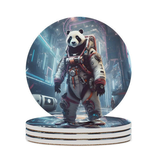 Ceramic Coasters (Round) SolarLab_a_Panda_astronaut_walk_on_the_space_rocket_Cyberpunk_f_6aa28c47-6dfa-4eec-a240-3d5529ab2e65 normal-online-PERSONAL DESIGN