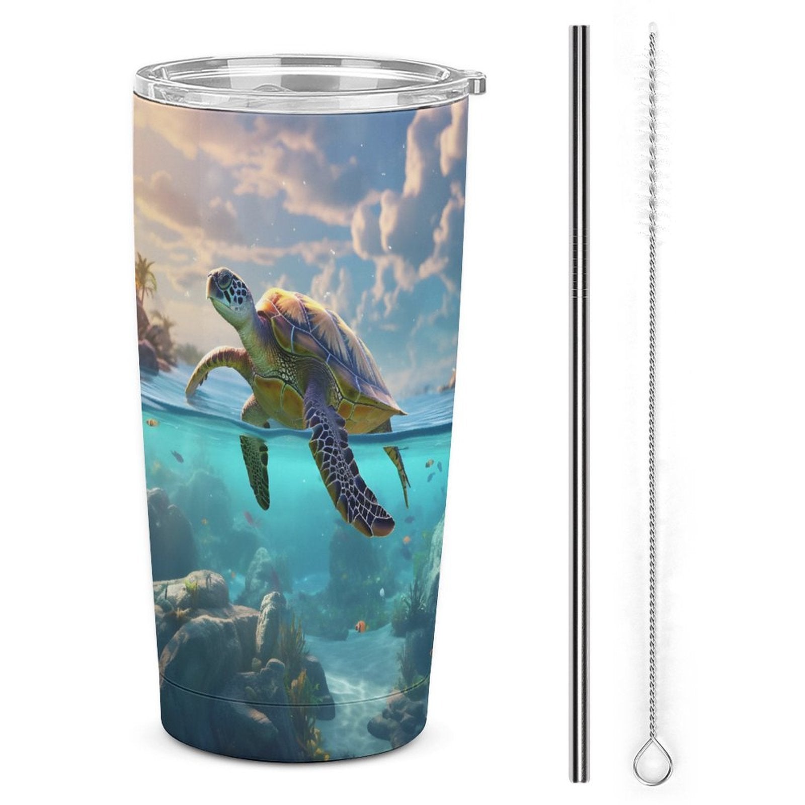 Car Cup Full Width Printed, Sea turtles, CA01A12 - iTopMax