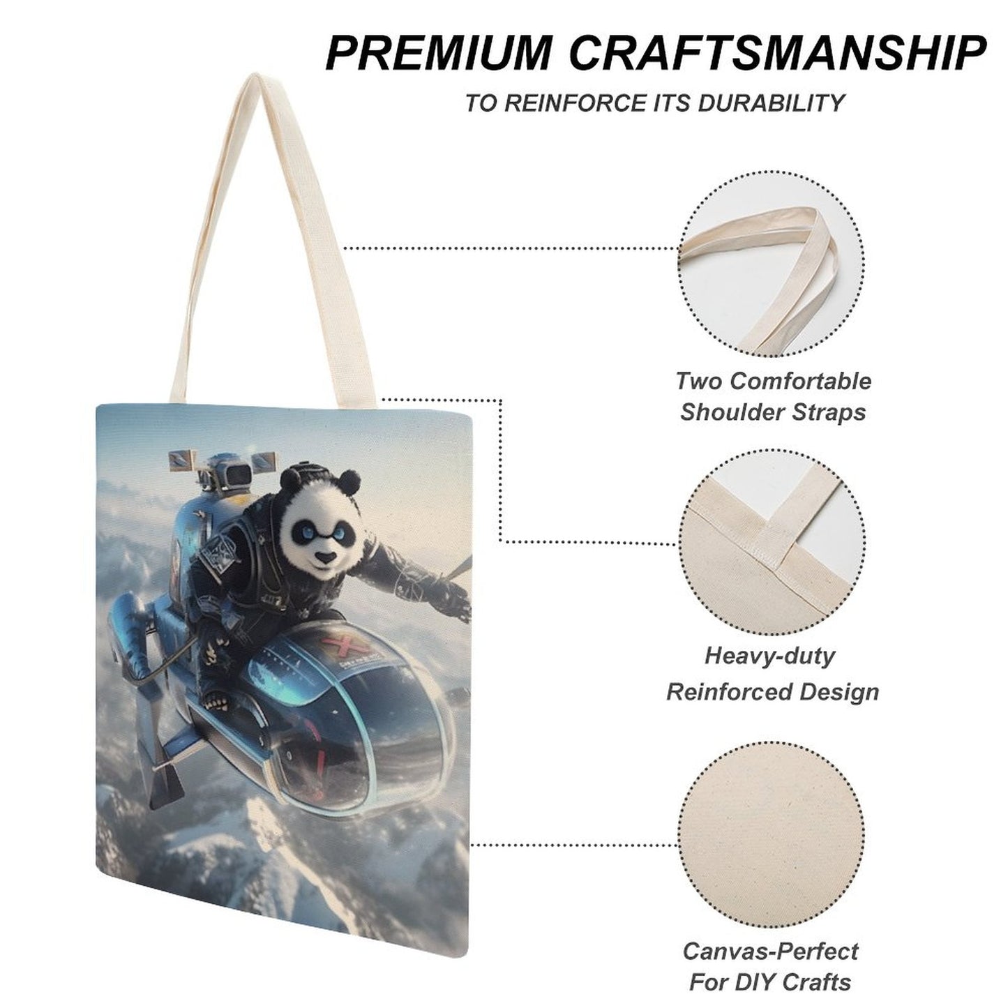 Canvas Tote Bag Double SolarLab_a_Panda_pilot_fly_a_super_helicopter_in_the_sky_on_sno_7f0e8b2a-91c1-46ab-afd0-5bf9e28ffb14 Style 38×41cm normal-online-PERSONAL DESIGN
