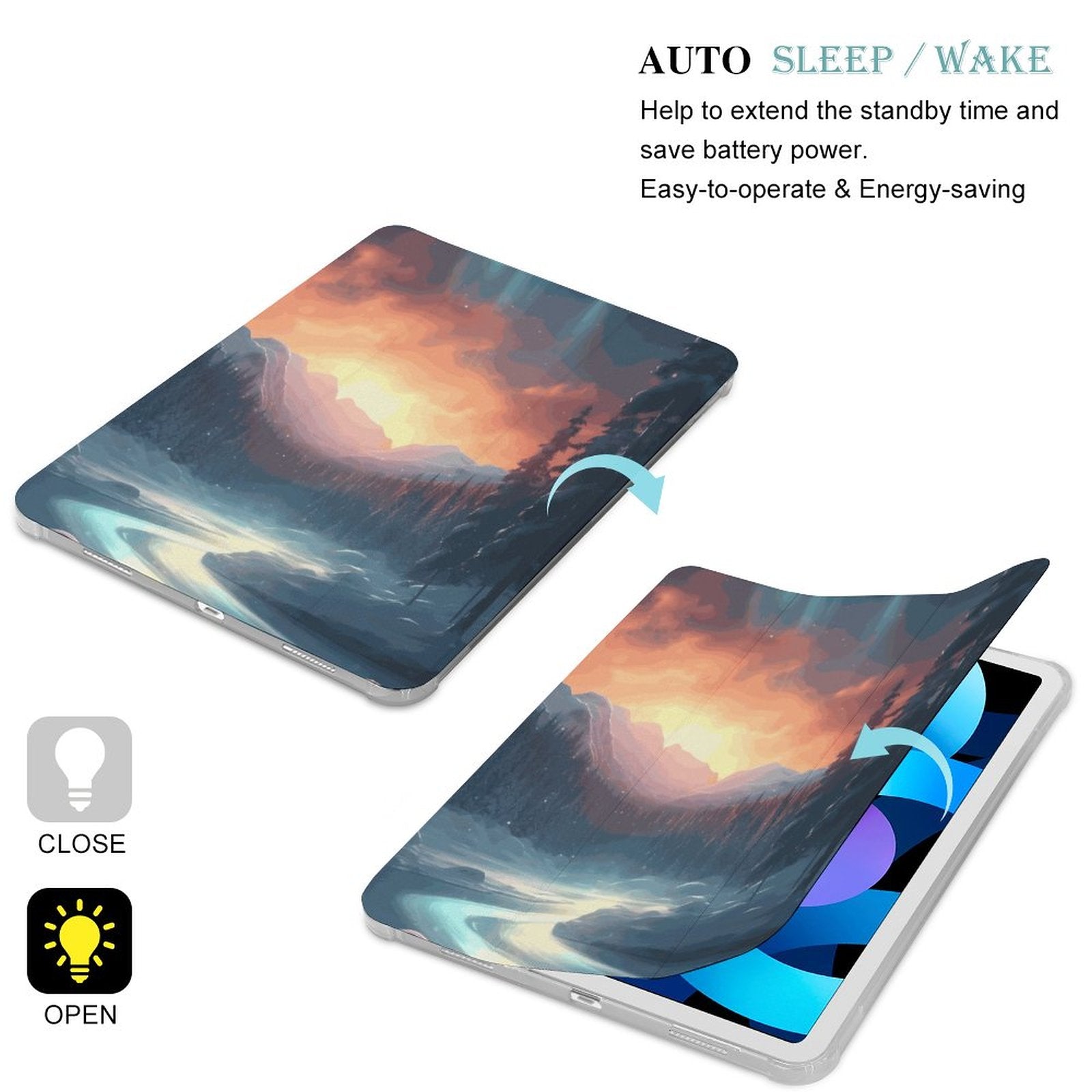 The Ipad Pen Slot Case SolarLab_Norwegian_aurora_winter_mountains_forests_hyper-detail_569b47dc-9312-4b74-b052-f4d3b554921e normal-online-PERSONAL DESIGN