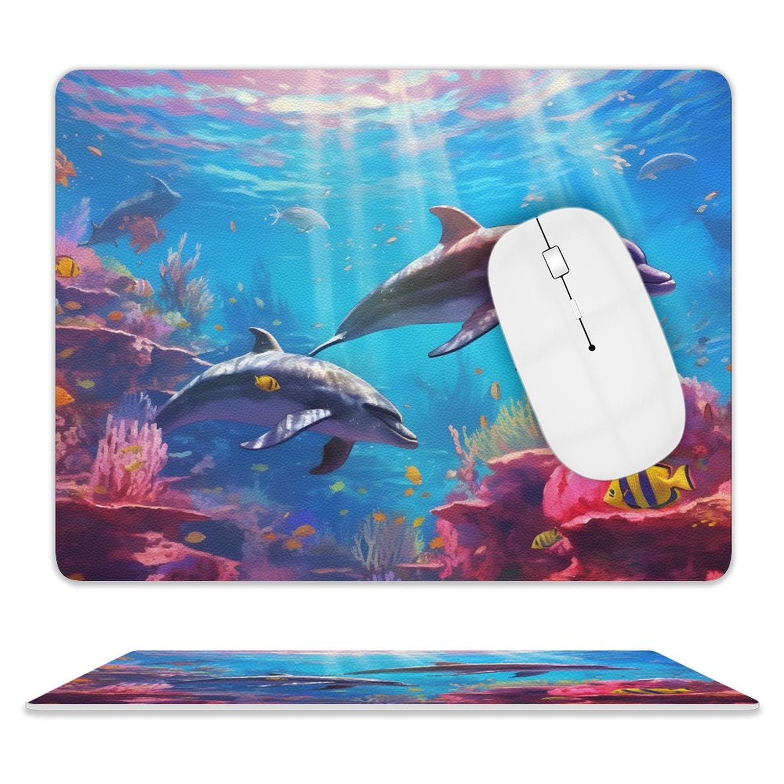 Leather Mouse Pad Dolphins, 1 Size, DA05B02 - iTopMax