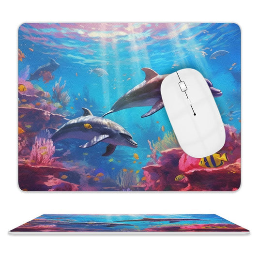 Leather Mouse Pad Dolphins, 1 Size, DA05B02 - iTopMax