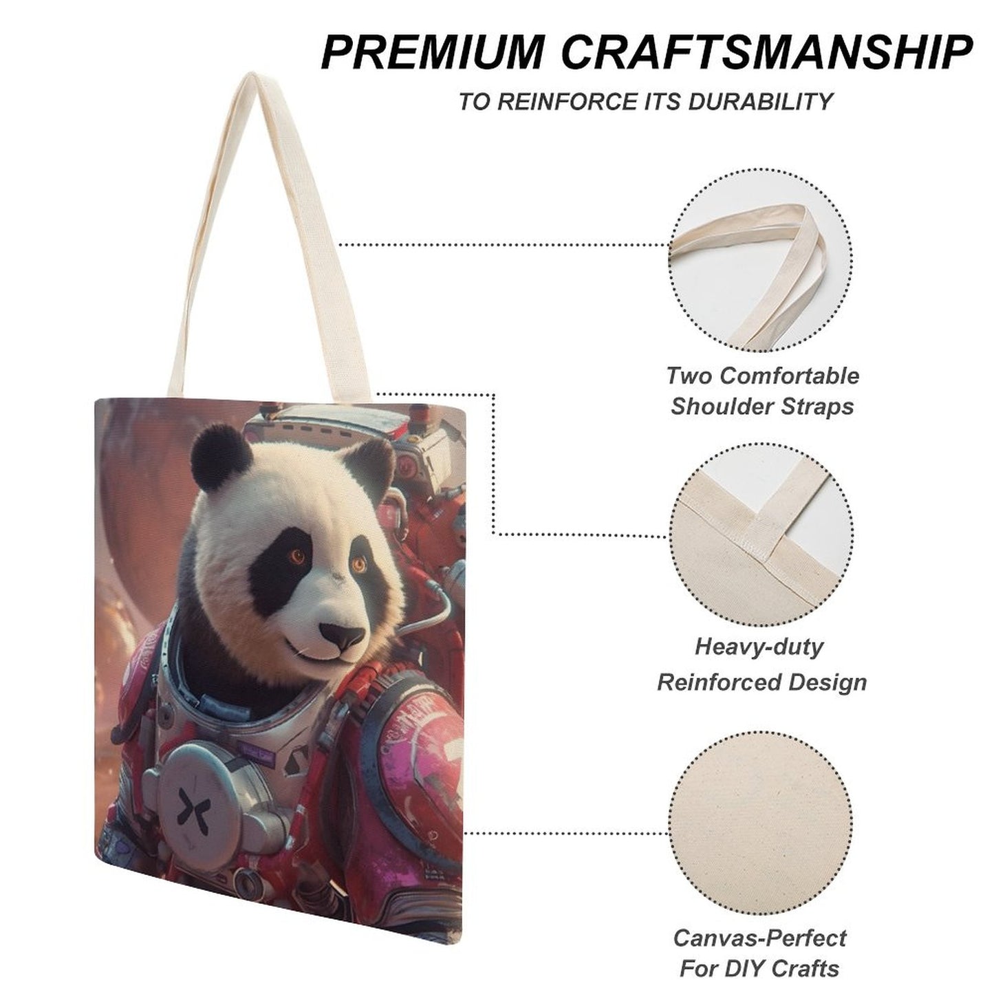 Canvas Tote Bag Double SolarLab_a_Panda_astronaut_walk_on_the_Mars_spaceship_sci-fi_pu_44cd361c-32e6-49e9-b2c6-7ab2577bb9f1 Style-38 38×41cm normal-online-PERSONAL DESIGN