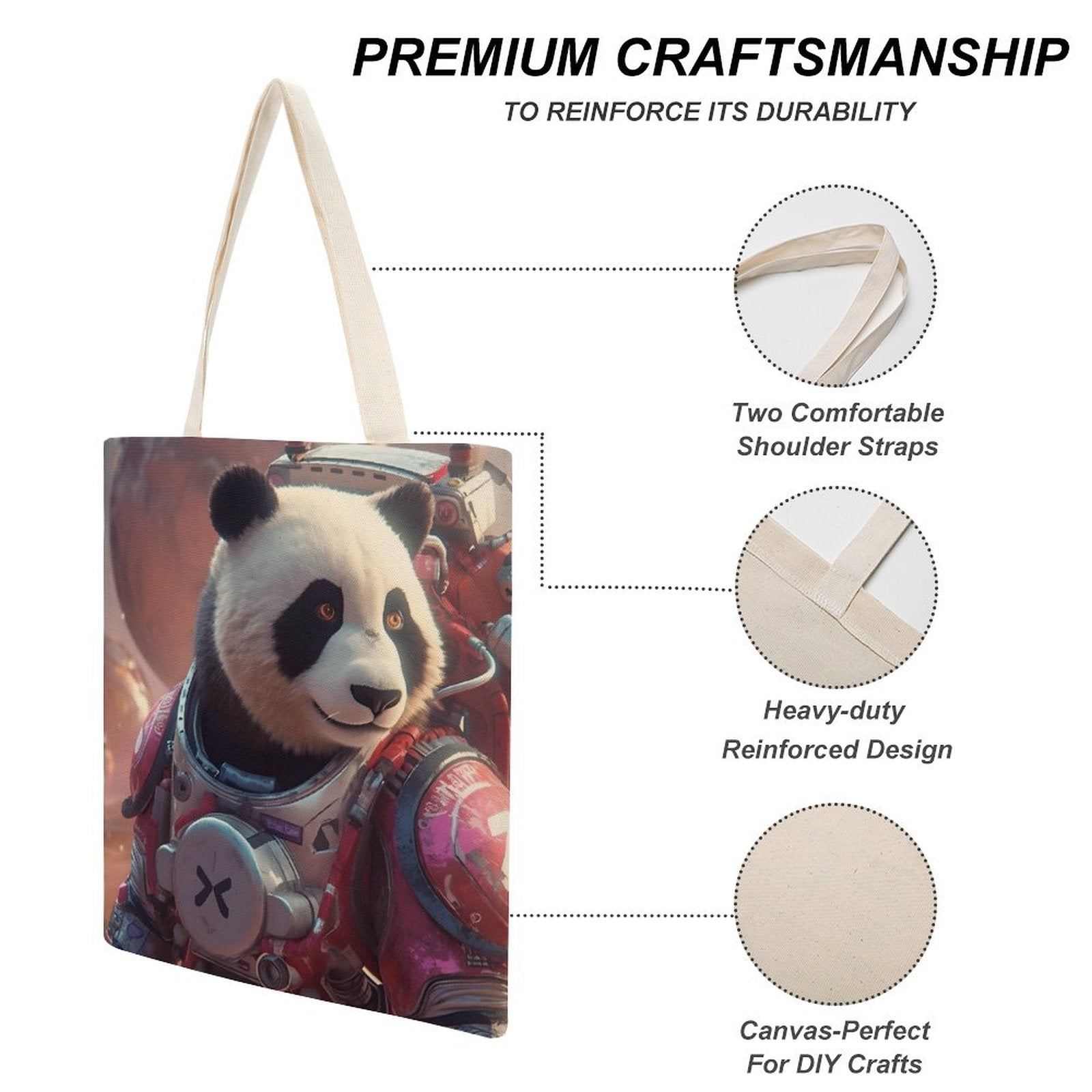 Canvas Tote Bag Double SolarLab_a_Panda_astronaut_walk_on_the_Mars_spaceship_sci-fi_pu_44cd361c-32e6-49e9-b2c6-7ab2577bb9f1 Style-38 38×41cm normal-online-PERSONAL DESIGN