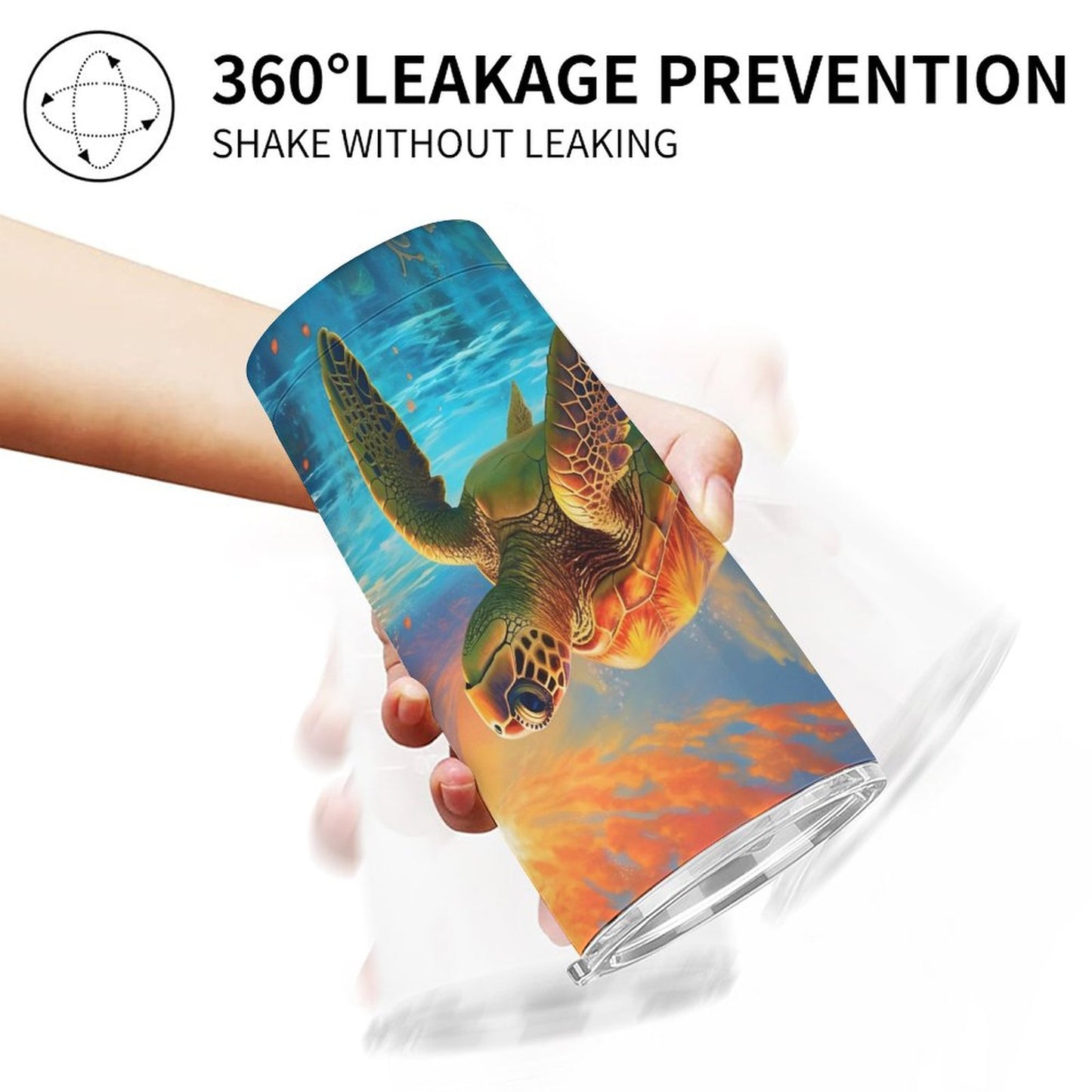 Car Cup Full Width Printed, Sea turtles, CA01A16 - iTopMax