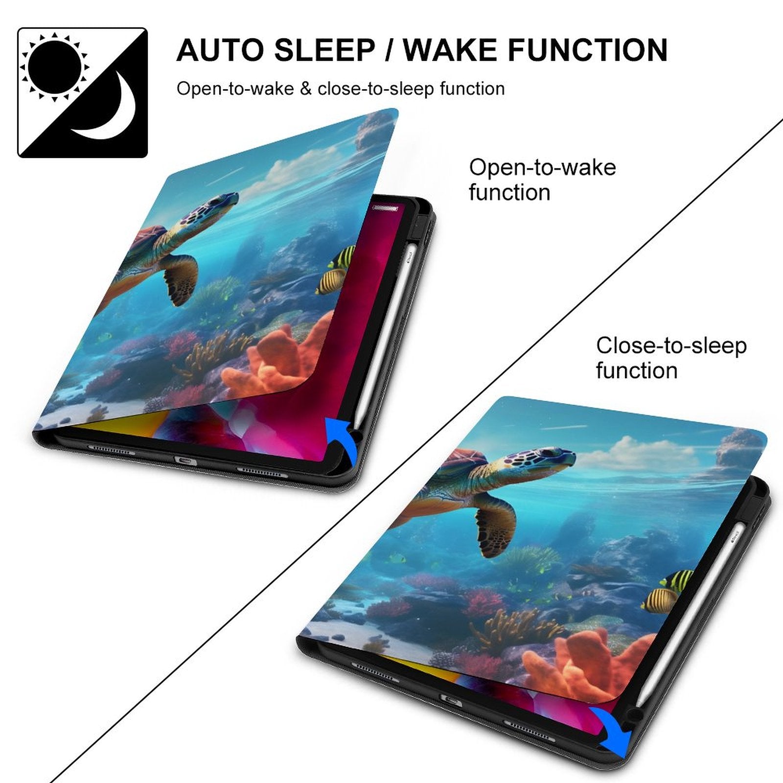 The Ipad Pen Slot Case SolarLab_Sea_turtles_tropical_sea_island_sunlight_fantasy_stock_a8e2acd4-f704-46d7-956a-d919666d76ff normal-online-PERSONAL DESIGN