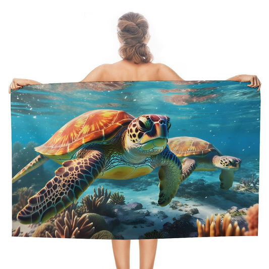 Beach Towel SolarLab_Sea_turtles_tropical_sea_island_sunlight_hyper-detail__f51f3df4-db17-400d-8a6f-7664e53448e9 Style One Size normal-online-PERSONAL DESIGN