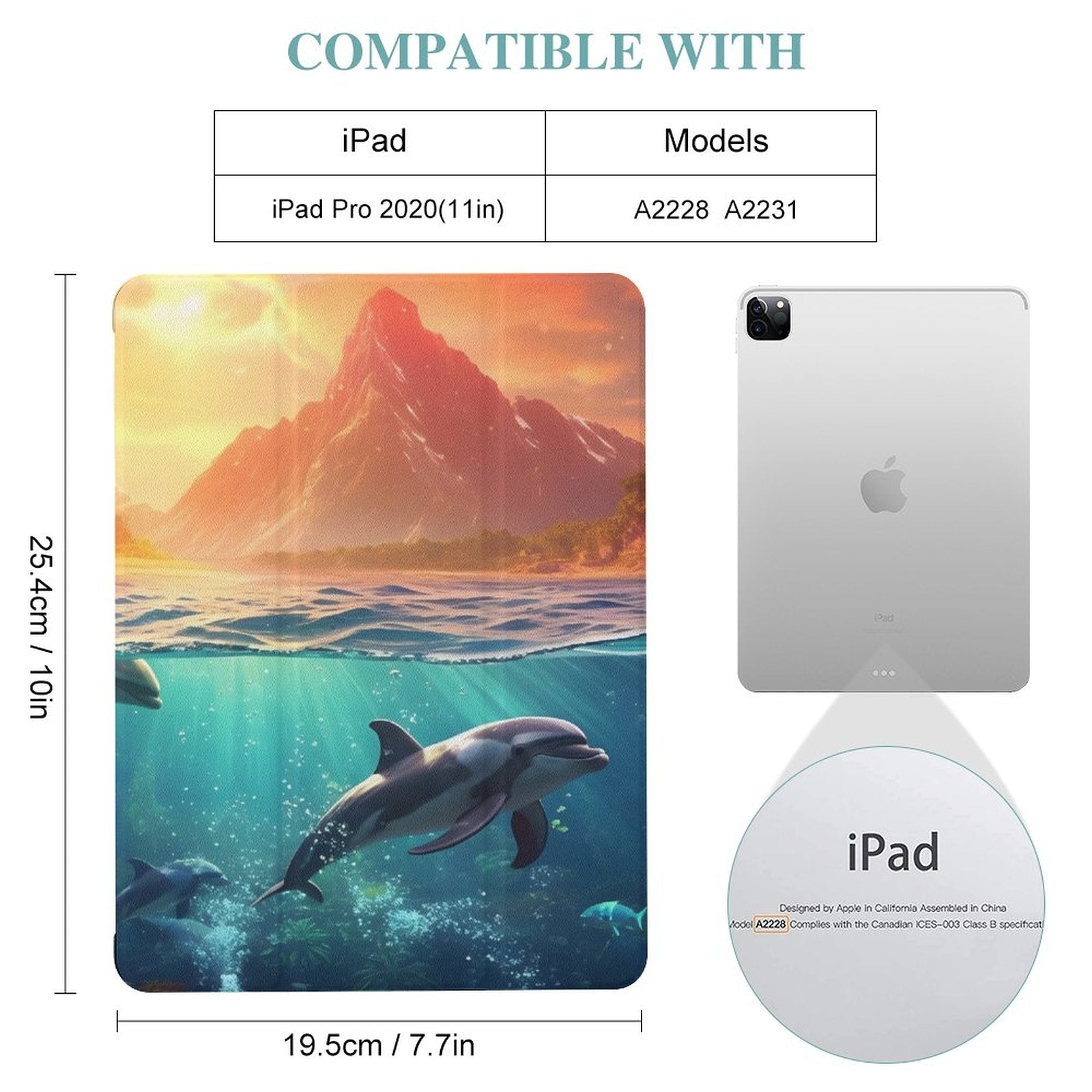 The Ipad Pen Slot Case SolarLab_Dolphins_tropical_sea_island_sunlight_fantasy_hyper-de_f2db25c8-82f5-45d9-9ff2-698e69821ae5 normal-online-PERSONAL DESIGN