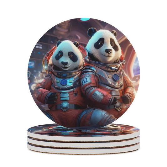 Ceramic Coasters (Round) SolarLab_Two_panda_astronauts_piloted_a_spaceship_from_Earth_to_cd4577d6-f010-4e58-9e68-bd19c7d61647 normal-online-PERSONAL DESIGN