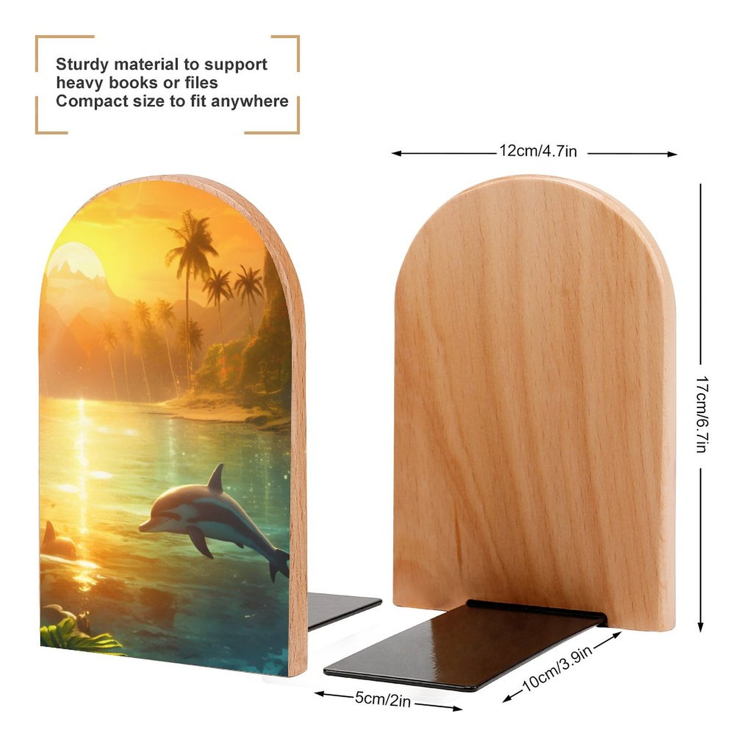 Bookends SolarLab_Dolphins_tropical_sea_island_sunlight_fantasy_stock_il_a1e3c590-502d-47a3-b8a0-58084a7f2d16 Style-11 One Size normal-online-PERSONAL DESIGN