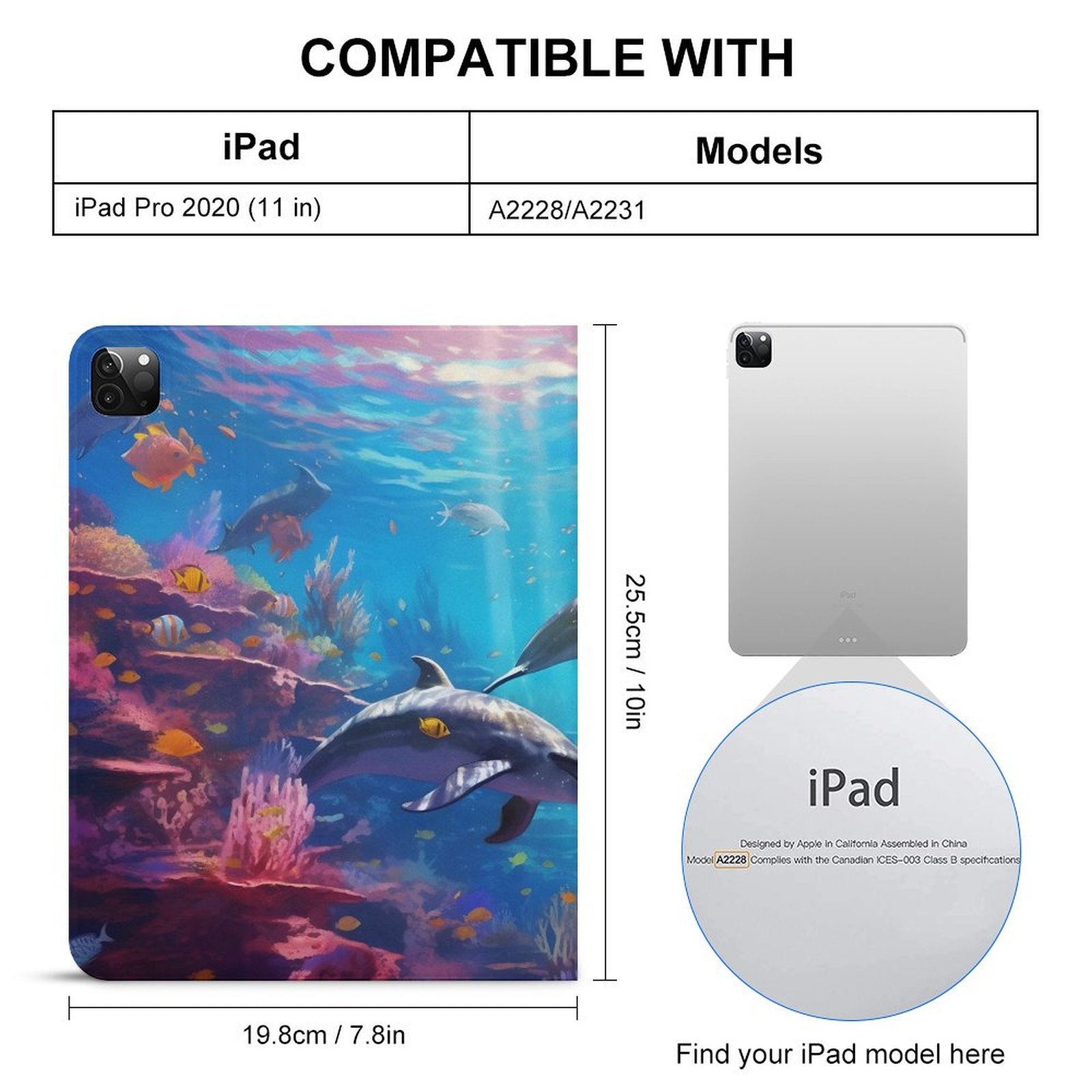 The Ipad Pen Slot Case SolarLab_Dolphins_tropical_sea_hyper-detail_high_resolution_8k_655814c8-b7f8-4c4c-9763-de92d9ff2f5d_ normal-online-PERSONAL DESIGN