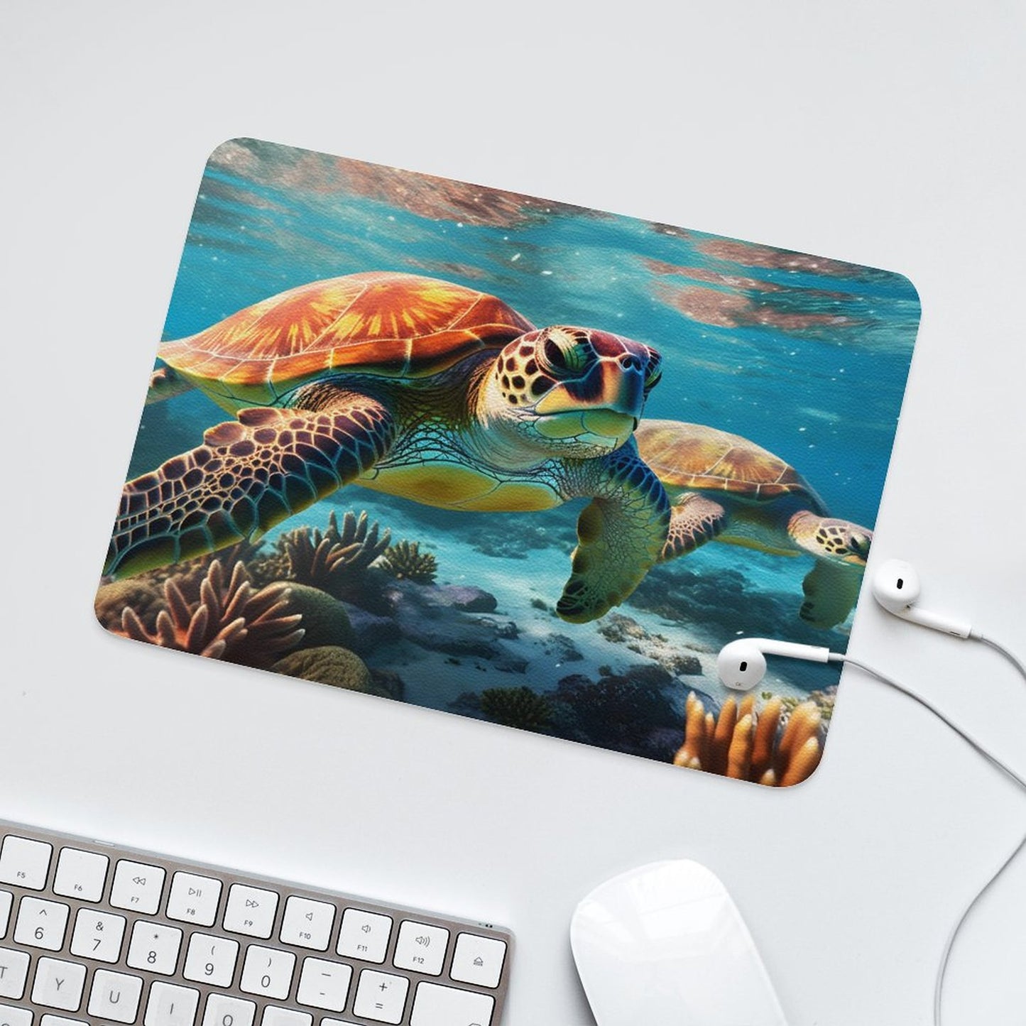 Leather Mouse Pad Sea Turtles, 1 Size, DA05B12 - iTopMax