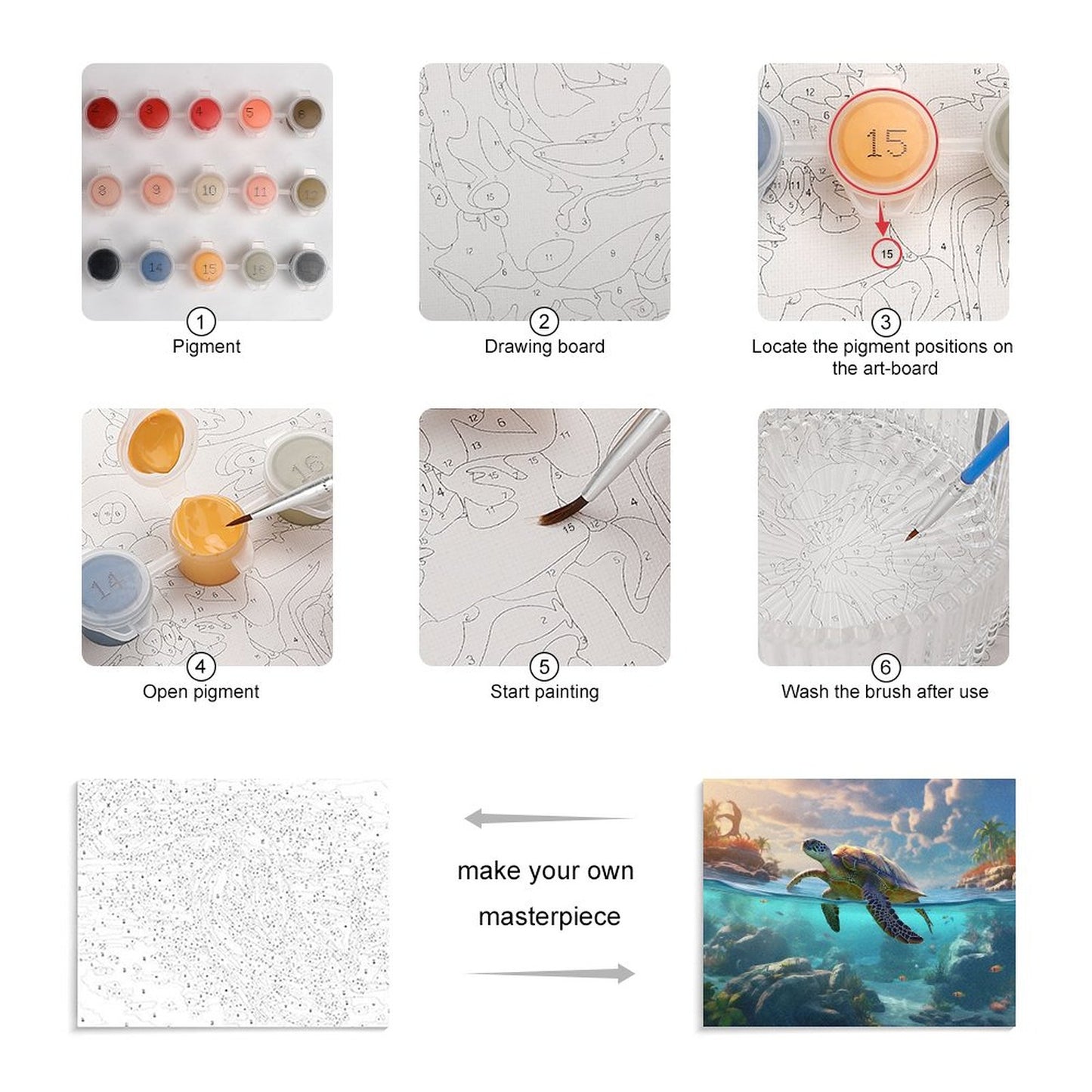 Paint by Number SolarLab_Sea_turtles_tropical_sea_island_sunlight_hyper-detail__88c311a8-1508-4981-8598-3d2b7de2cfd0 Style 20*16inch (50*40CM） normal-online-PERSONAL DESIGN