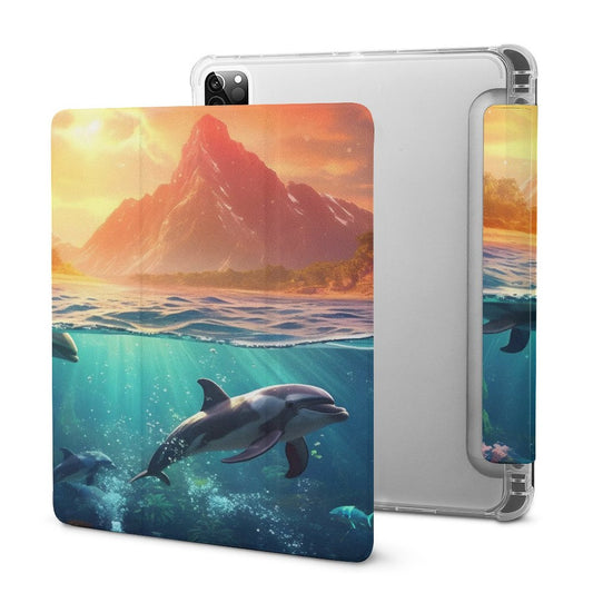 The Ipad Pen Slot Case SolarLab_Dolphins_tropical_sea_island_sunlight_fantasy_hyper-de_f2db25c8-82f5-45d9-9ff2-698e69821ae5 normal-online-PERSONAL DESIGN