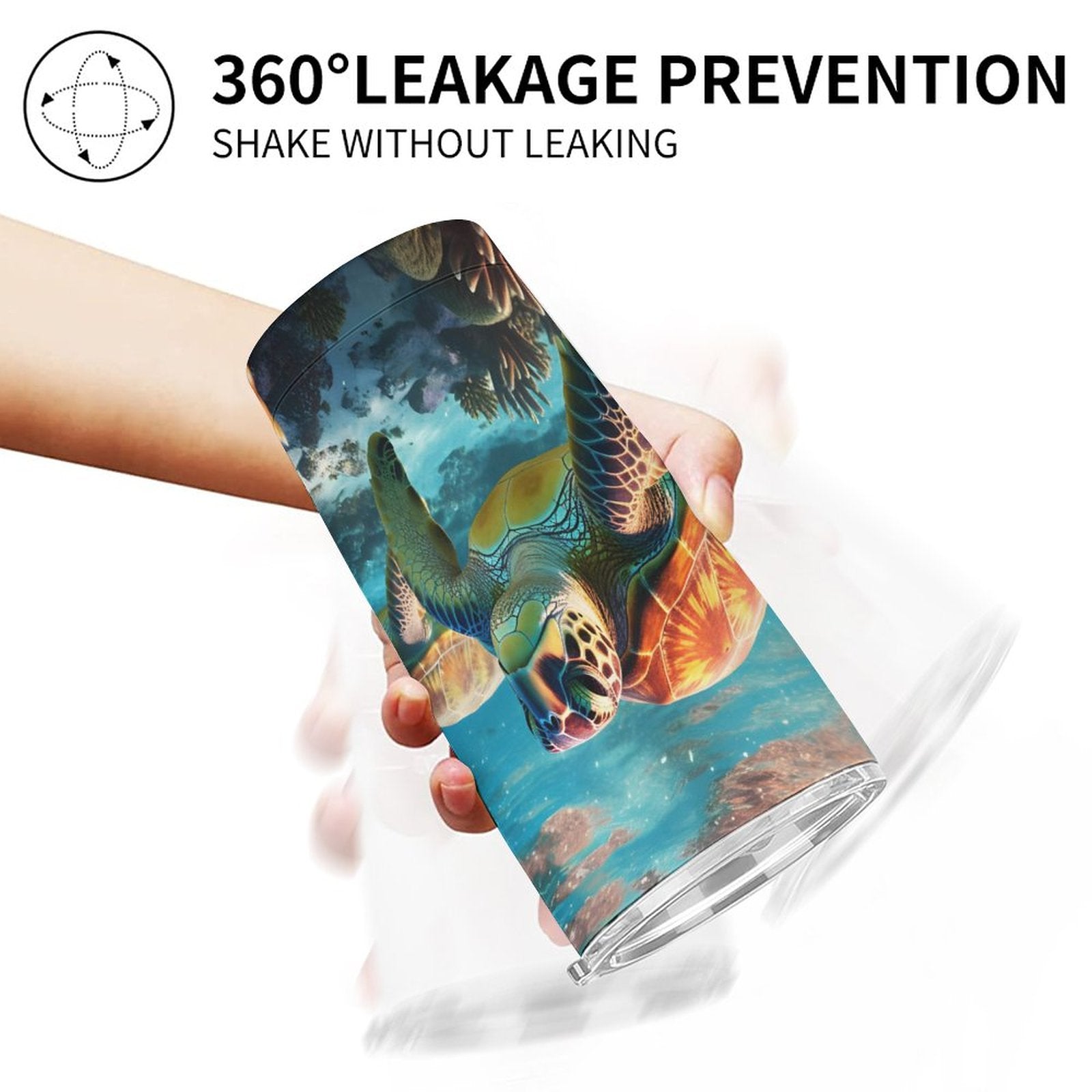 Car Cup Full Width Printed, Sea turtles, CA01A14 - iTopMax