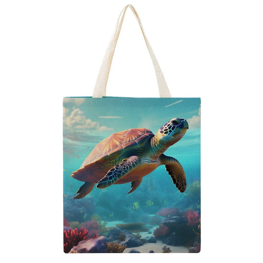 Canvas Tote Bag Double Side, Sea Turtles, B001A006 - iTopMax