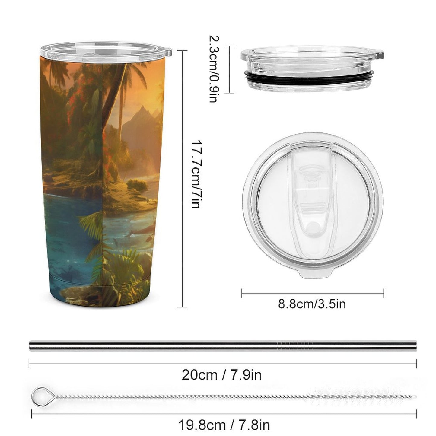 Car Cup Full Width Printed, Dolphins, CA01A04 - iTopMax