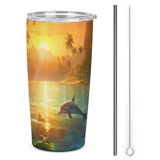 Car Cup Full Width Printed, Dolphins, CA01A04 - iTopMax