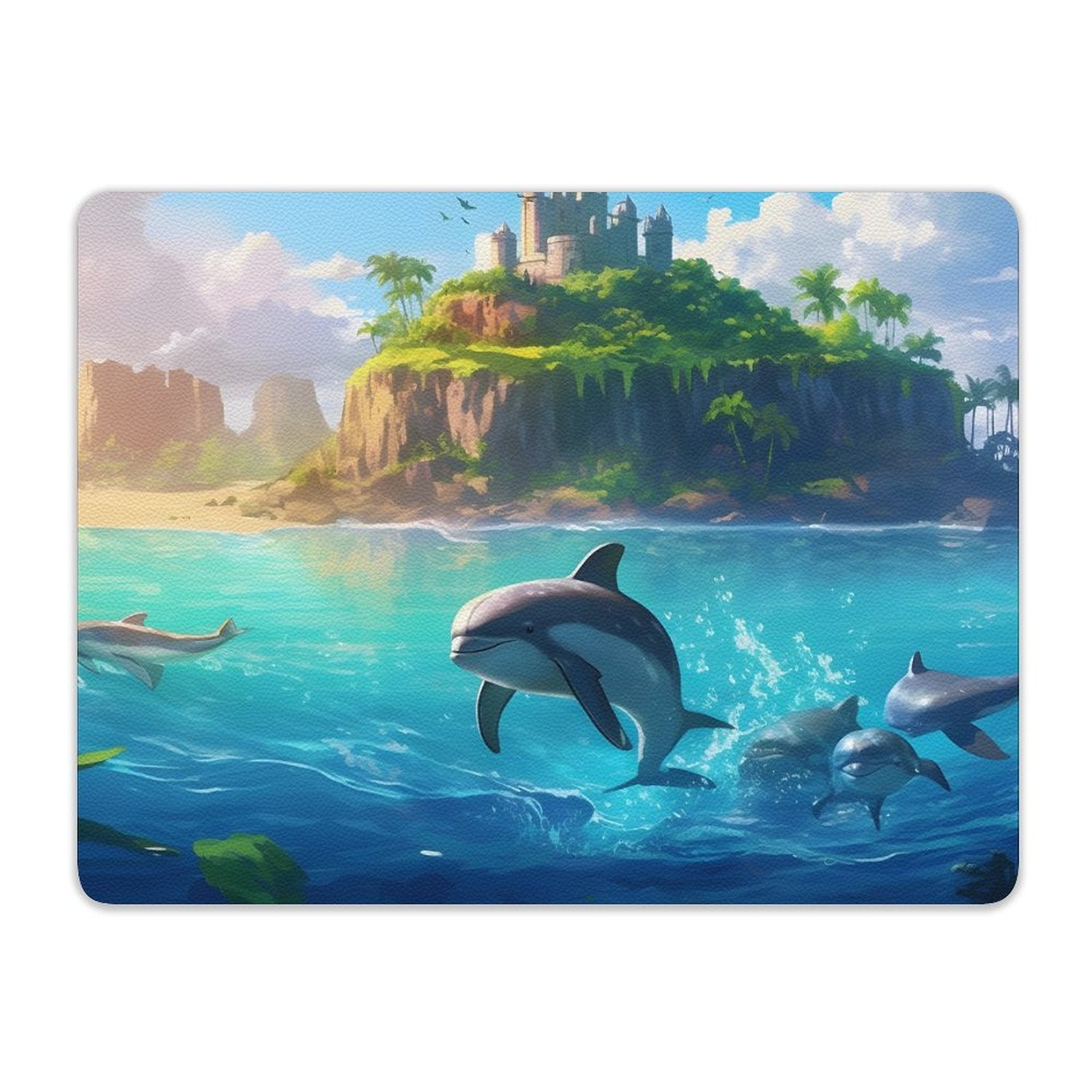 Leather Mouse Pad Dolphins, 1 Size, DA05B03 - iTopMax
