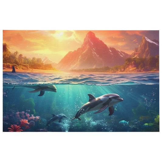 Crystal velvet carpet sea dolphins htc01a005 - iTopMax