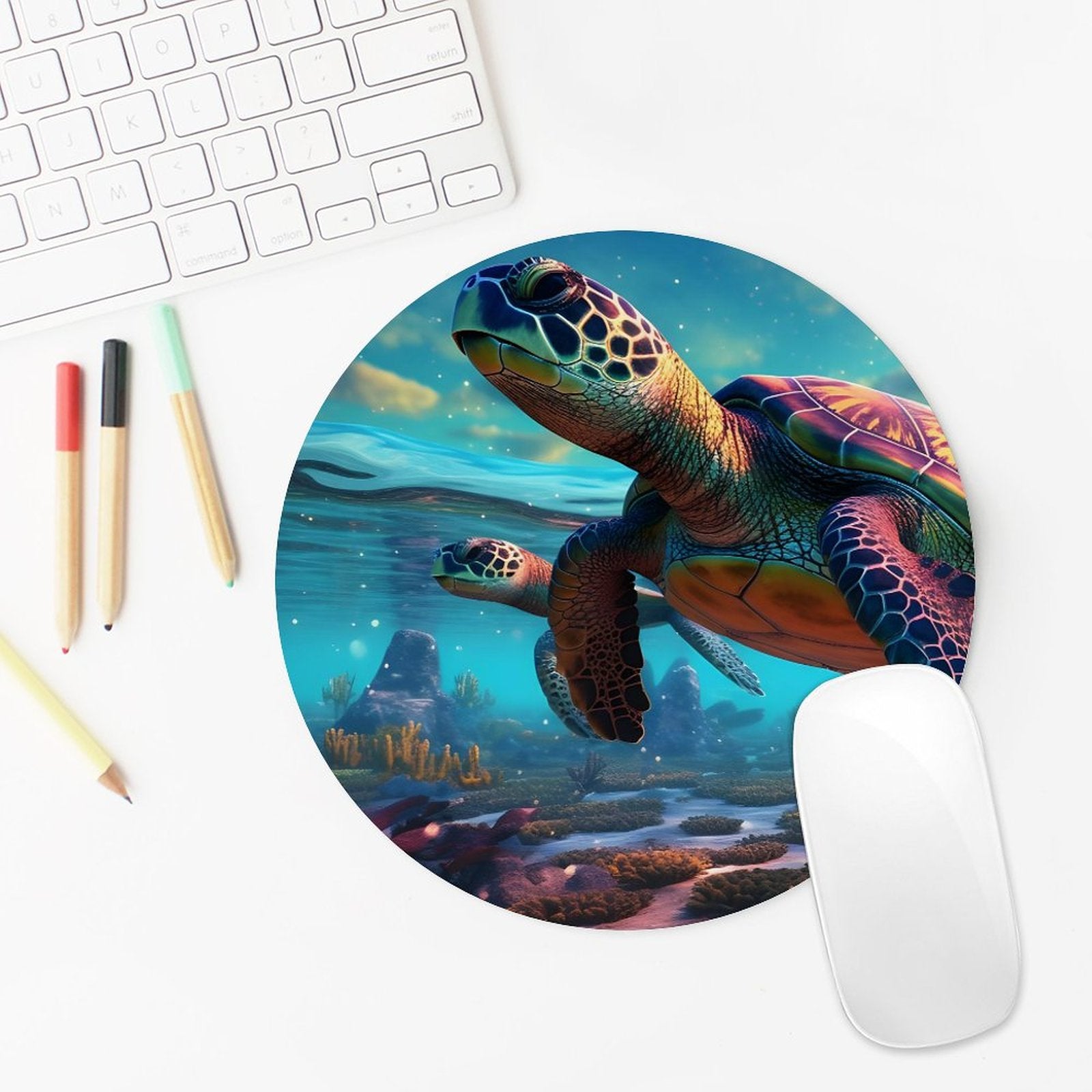 Mouse Pad SolarLab_Sea_turtles_tropical_sea_island_sunlight_fantasy_art_d_8c17eb4f-0c33-48bc-80bd-25ce9d585c40 Style-16 20*20cm normal-online-PERSONAL DESIGN