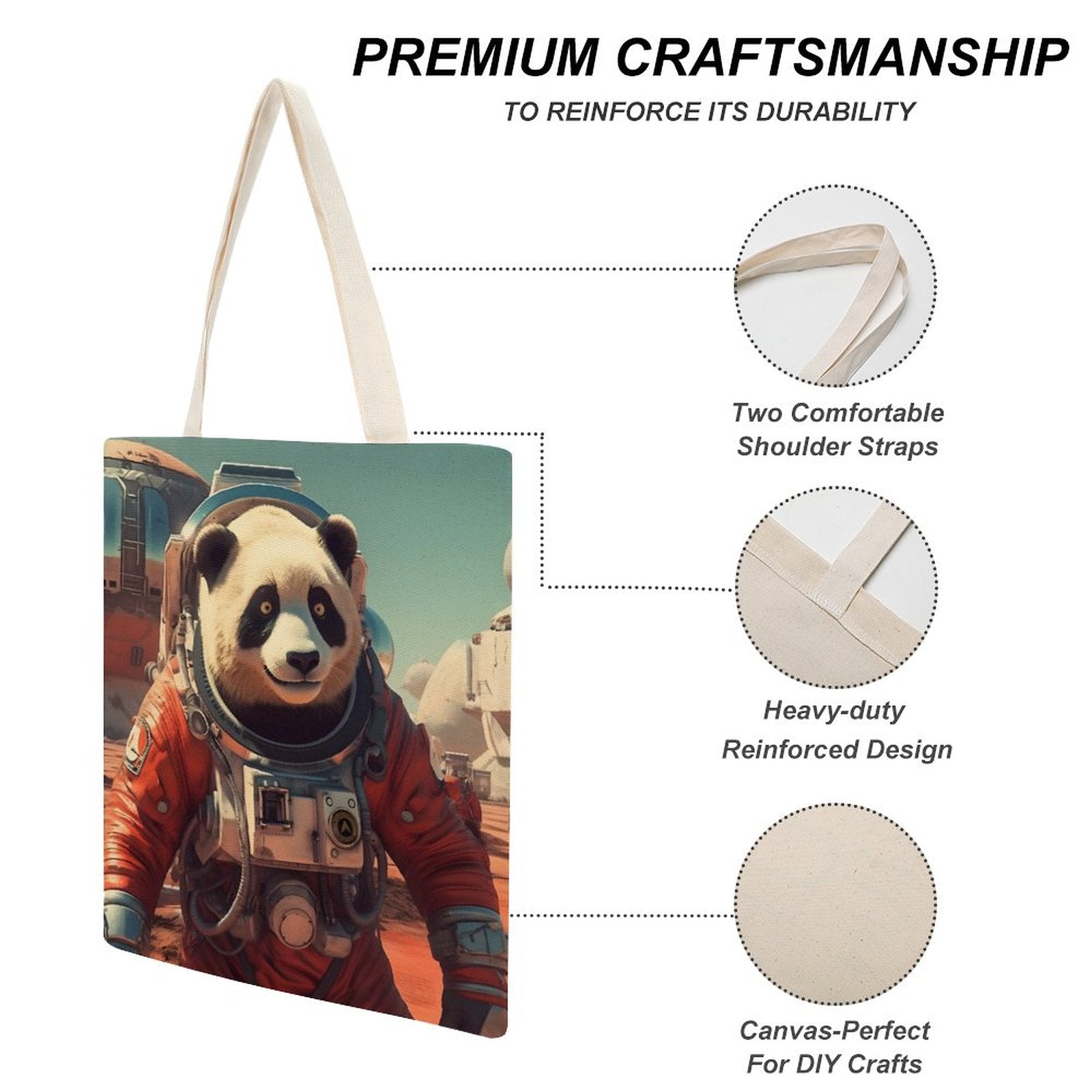 Canvas Tote Bag Double SolarLab_a_Panda_astronaut_walk_on_the_Mars_spaceship_sci-fi_pu_793a70ab-82ca-4501-88c6-6cc9c3220406 Style-34 38×41cm normal-online-PERSONAL DESIGN