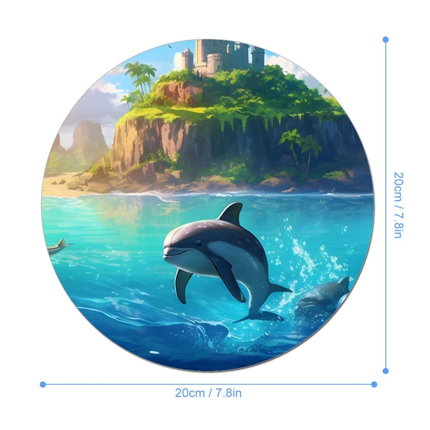 Mouse Pad SolarLab_Dolphins_tropical_sea_island_sunlight_fantasy_stock_il_fcec8005-dae5-4c03-8fbd-f778649c18b4 Style-10 20*20cm normal-online-PERSONAL DESIGN