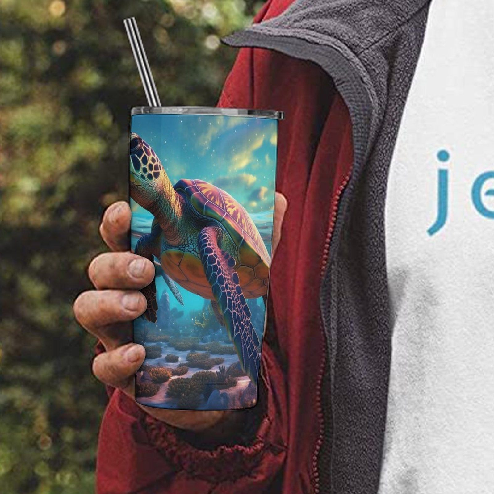 Car Cup Full Width Printed, Sea turtles, CA01A11 - iTopMax