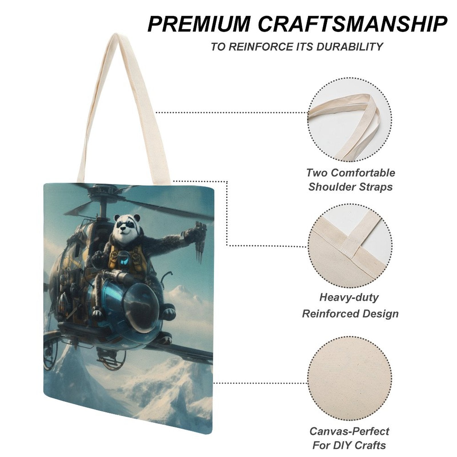 Canvas Tote Bag Double SolarLab_a_Panda_pilot_fly_a_super_helicopter_in_the_sky_on_sno_3f88c134-1793-4418-82af-6834fd4bb821 Style-1 38×41cm normal-online-PERSONAL DESIGN