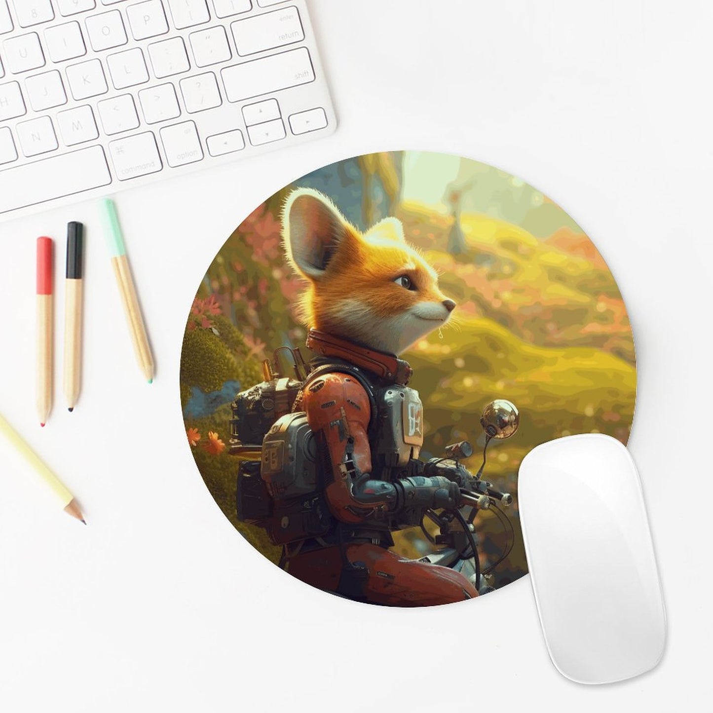 Mouse Pad Fox_001 Style 20*20cm normal-online-PERSONAL DESIGN
