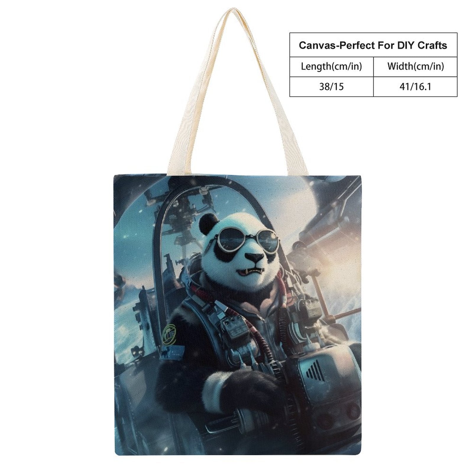 Canvas Tote Bag Double SolarLab_a_Panda_pilot_drive_a_helicopter_in_the_sky_on_the_Arc_5bf0f2a6-557d-471b-814c-3b1ef8615f4d Style-9 38×41cm normal-online-PERSONAL DESIGN