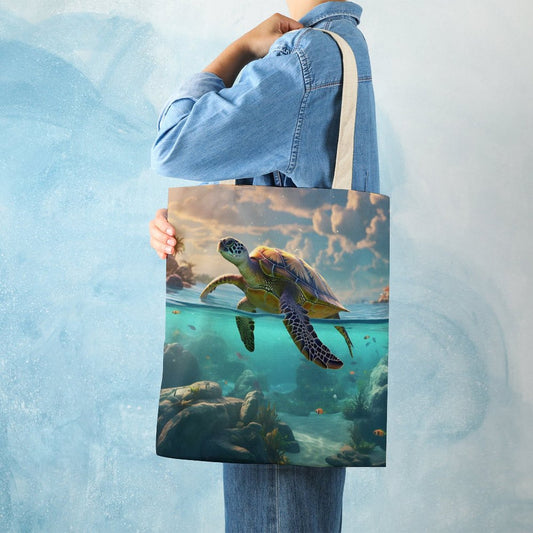 Canvas Tote Bag Double Side, Sea Turtles, B001A001 - iTopMax
