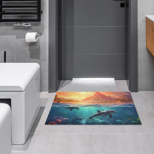 Crystal velvet carpet sea dolphins htc01a005 - iTopMax