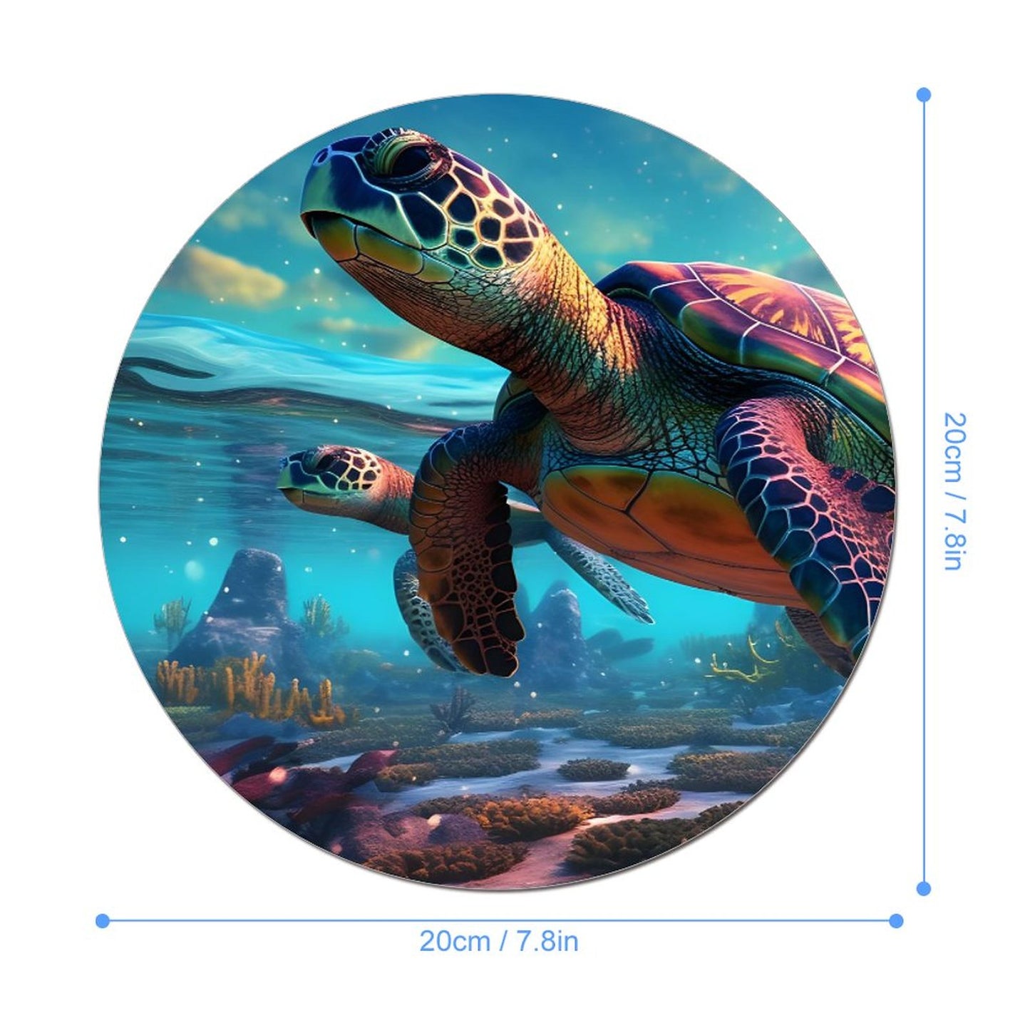 Mouse Pad SolarLab_Sea_turtles_tropical_sea_island_sunlight_fantasy_art_d_8c17eb4f-0c33-48bc-80bd-25ce9d585c40 Style-16 20*20cm normal-online-PERSONAL DESIGN