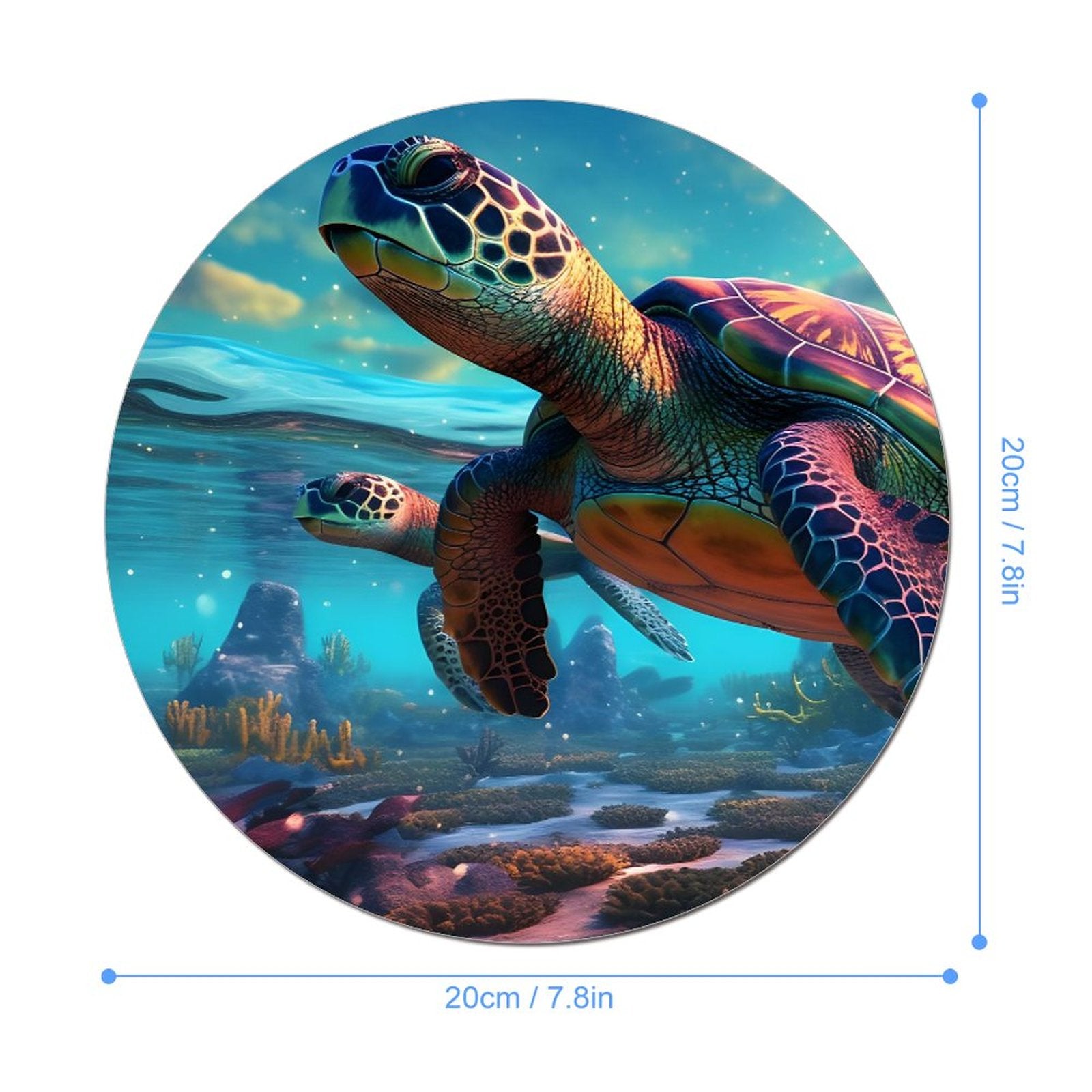 Mouse Pad SolarLab_Sea_turtles_tropical_sea_island_sunlight_fantasy_art_d_8c17eb4f-0c33-48bc-80bd-25ce9d585c40 Style-16 20*20cm normal-online-PERSONAL DESIGN