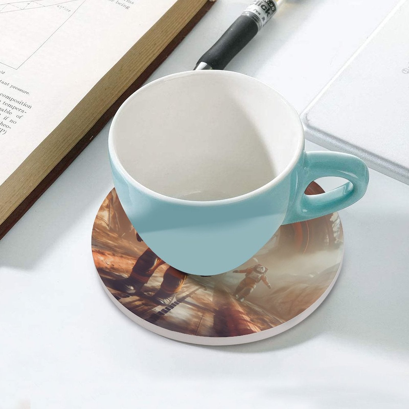Ceramic Coasters (Round) SolarLab_a_Panda_astronaut_walk_on_the_Mars_starship_Cyberpunk__2b81100f-76f5-41c8-8fb9-1cf399cedd1f normal-online-PERSONAL DESIGN
