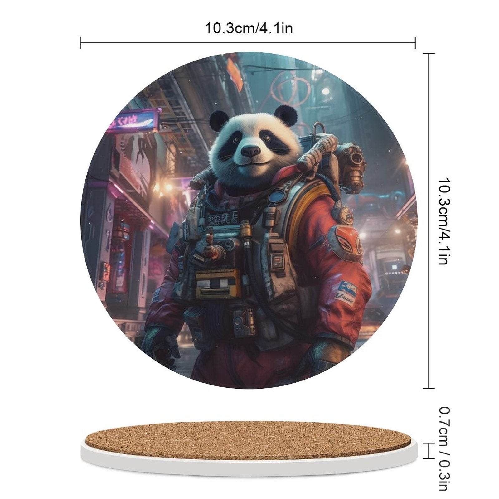 Ceramic Coasters (Round) SolarLab_a_Panda_astronaut_walk_on_the_space_rocket_Cyberpunk_f_7ebe1c4d-9ec7-4909-bd5d-cab48a4a3fa7 normal-online-PERSONAL DESIGN