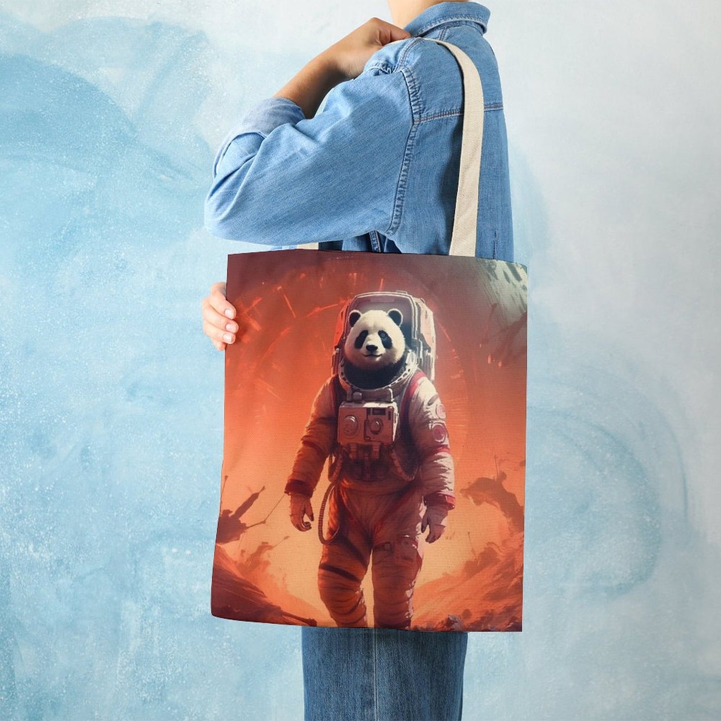 Canvas Tote Bag Double SolarLab_a_Panda_astronaut_walk_on_the_Mars_spaceship_Cyberpunk_68b4d70b-912c-4a5b-b14c-5ba05107d5dc Style-37 38×41cm normal-online-PERSONAL DESIGN