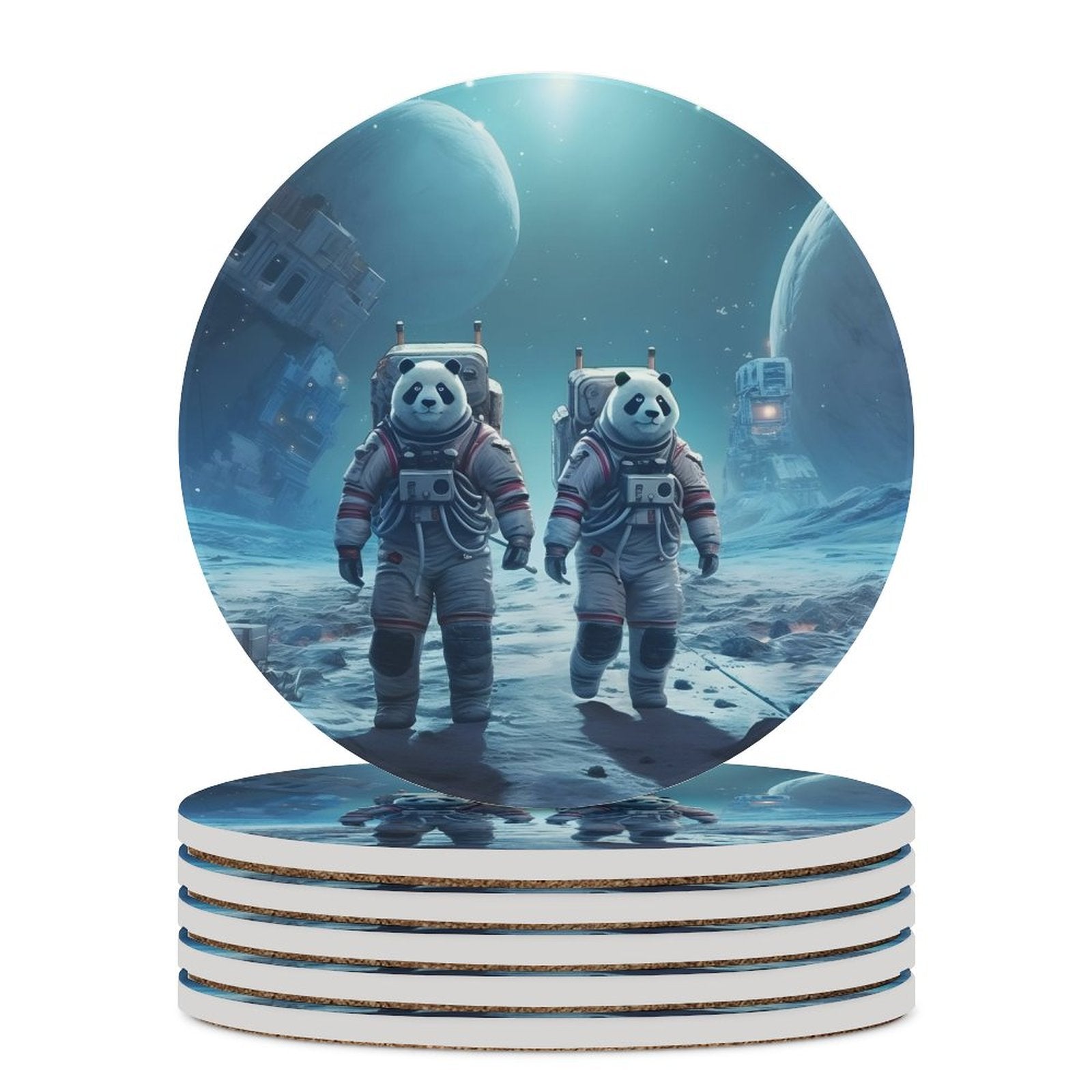 Ceramic Coasters (Round) SolarLab_Panda_astronauts_walk_on_the_moon__Cyberpunk_futuristi_f6c4f1ee-ea0b-4626-8637-deb16437da8c normal-online-PERSONAL DESIGN