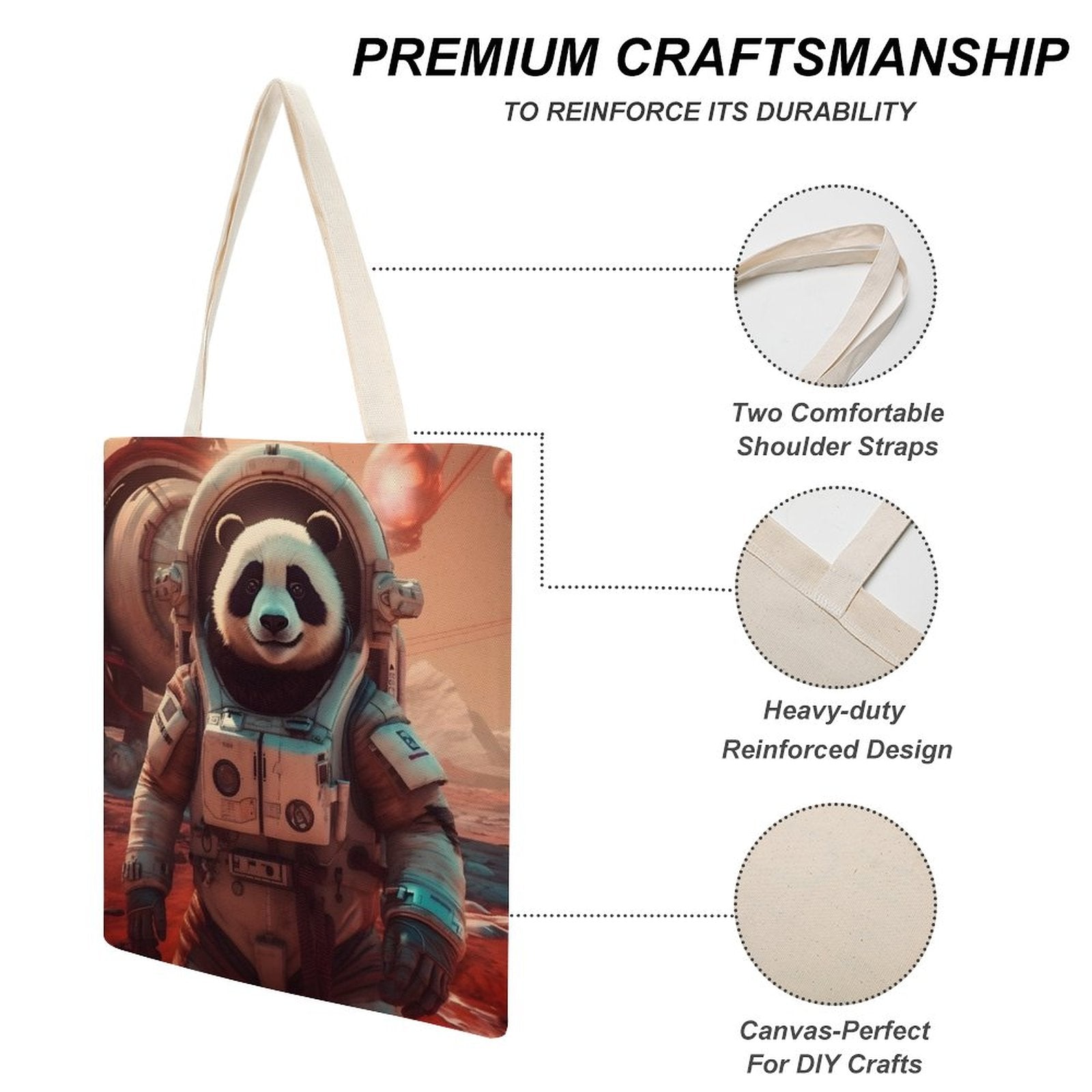 Canvas Tote Bag Double SolarLab_a_Panda_astronaut_walk_on_the_Mars_starship_Cyberpunk__817d9ed4-a444-4a2e-9755-363c1bf53d11 Style-31 38×41cm normal-online-PERSONAL DESIGN
