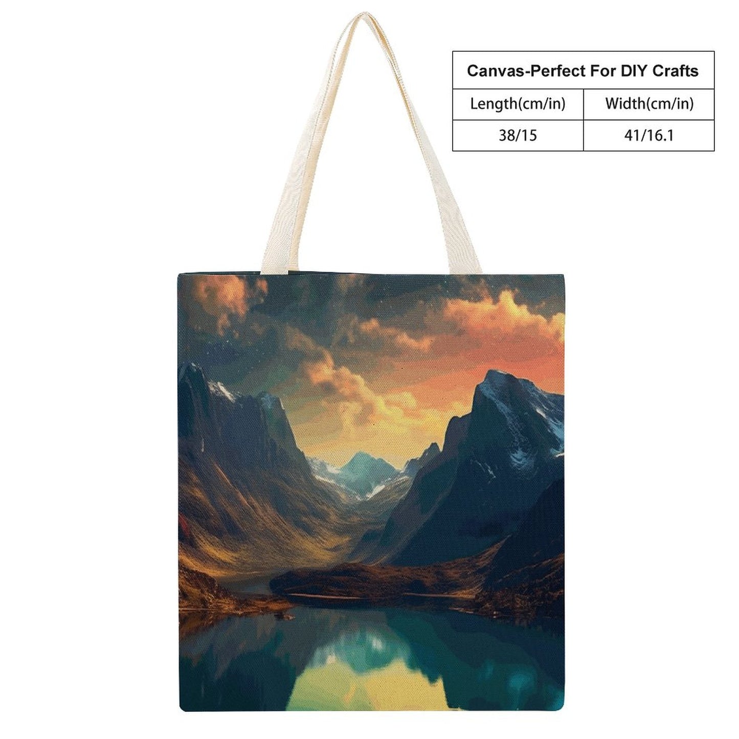 Canvas Tote Bag Double SolarLab_Norwegian_aurora_summer_mountains_forests_hyper-detail_b24d068a-fdf6-4546-a8c1-9a8ab663bddf Style-7 38×41cm normal-online-PERSONAL DESIGN