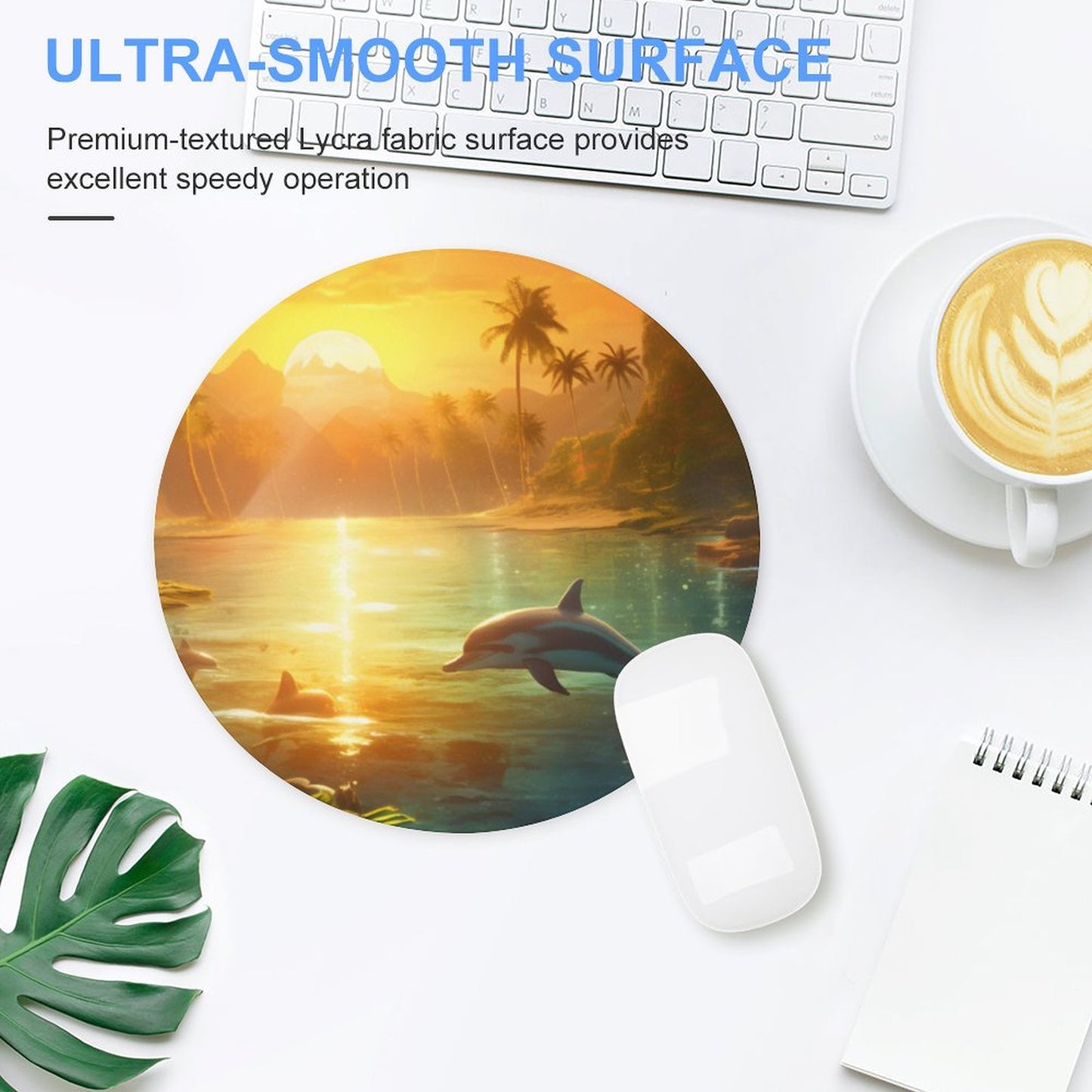 Mouse Pad SolarLab_Dolphins_tropical_sea_island_sunlight_fantasy_stock_il_a1e3c590-502d-47a3-b8a0-58084a7f2d16 Style-11 20*20cm normal-online-PERSONAL DESIGN