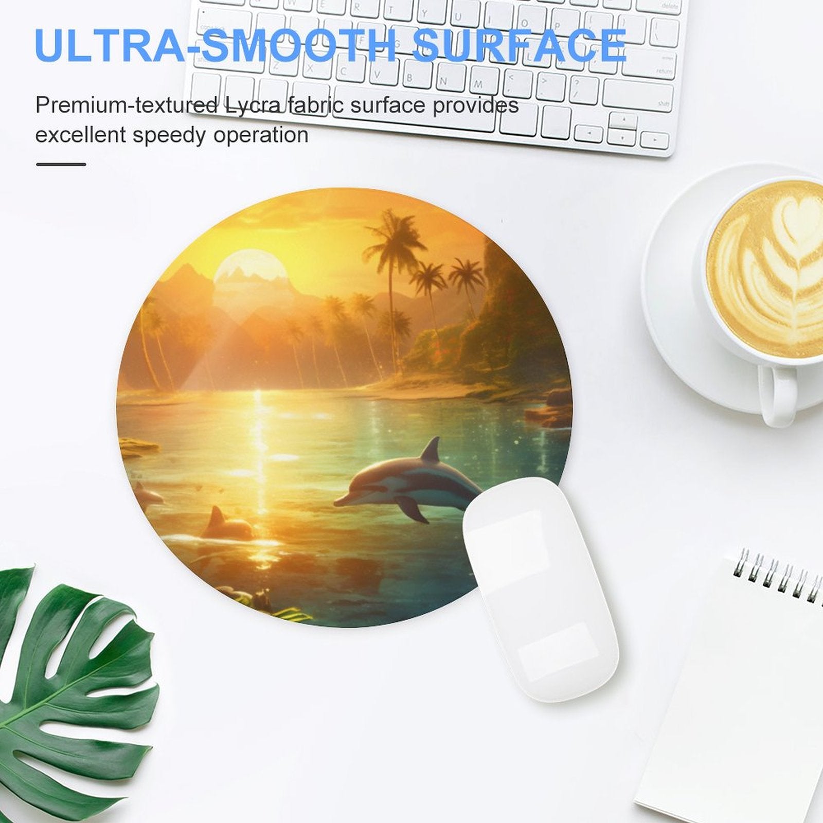 Mouse Pad SolarLab_Dolphins_tropical_sea_island_sunlight_fantasy_stock_il_a1e3c590-502d-47a3-b8a0-58084a7f2d16 Style-11 20*20cm normal-online-PERSONAL DESIGN