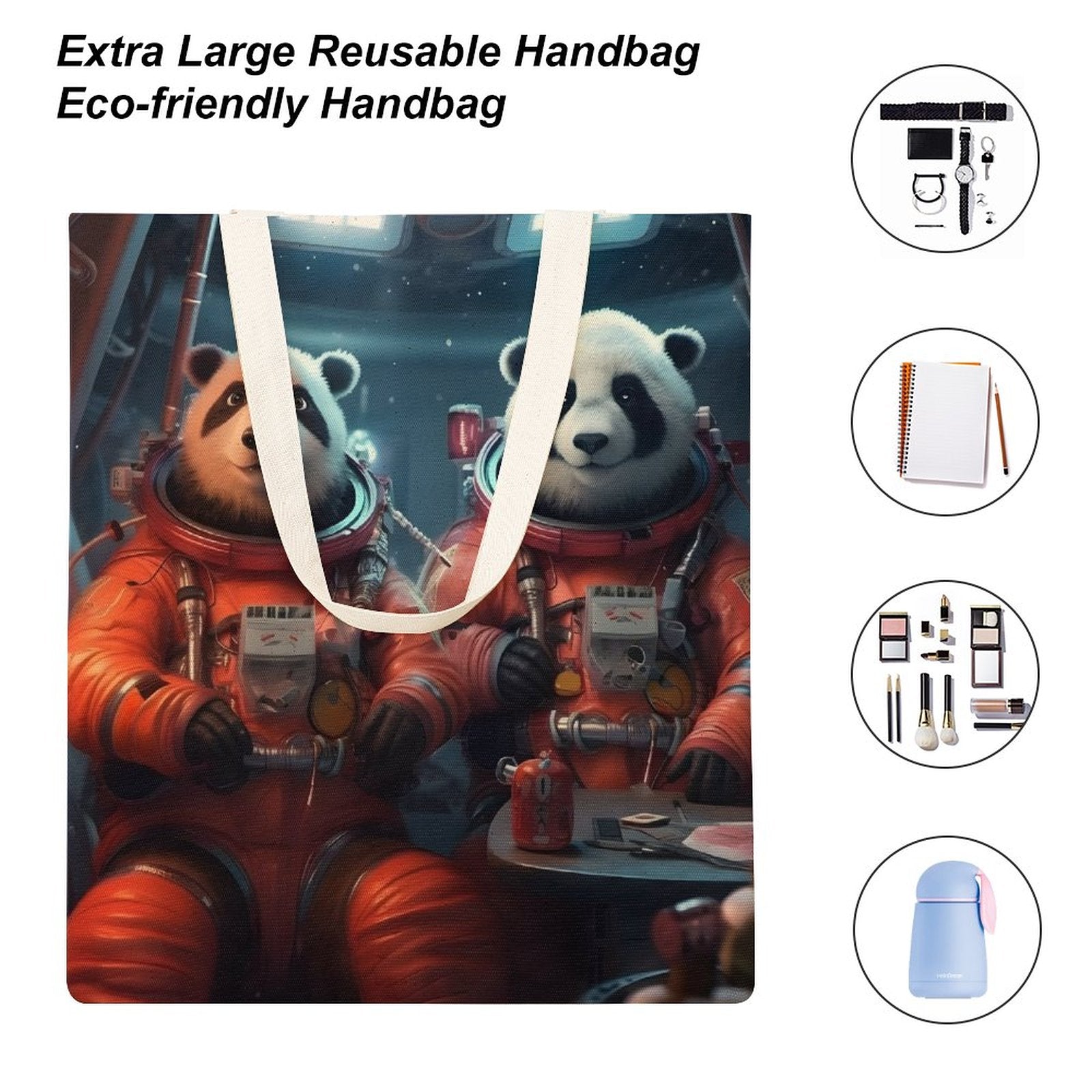 Canvas Tote Bag Double SolarLab_Two_panda_astronauts_piloted_a_spaceship_from_Earth_to_7a8942ab-78f7-47b8-a6c0-2255034acd11 Style-18 38×41cm normal-online-PERSONAL DESIGN