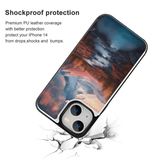 Mobile Phone Case for Apple IPhone 14 SolarLab_Norwegian_aurora_autumn_mountains_forestshyper-detail__935e43e8-37e6-44dc-8597-129fbe22a01a normal-online-PERSONAL DESIGN