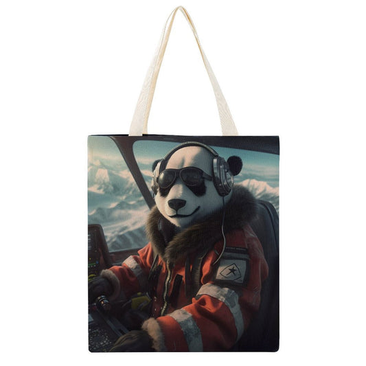 Canvas Tote Bag Double SolarLab_a_Panda_pilot_drive_a_private_jet_in_the_sky_on_the_Ar_ed90fa76-af17-40ee-8976-123007294d1c Style-4 38×41cm normal-online-PERSONAL DESIGN