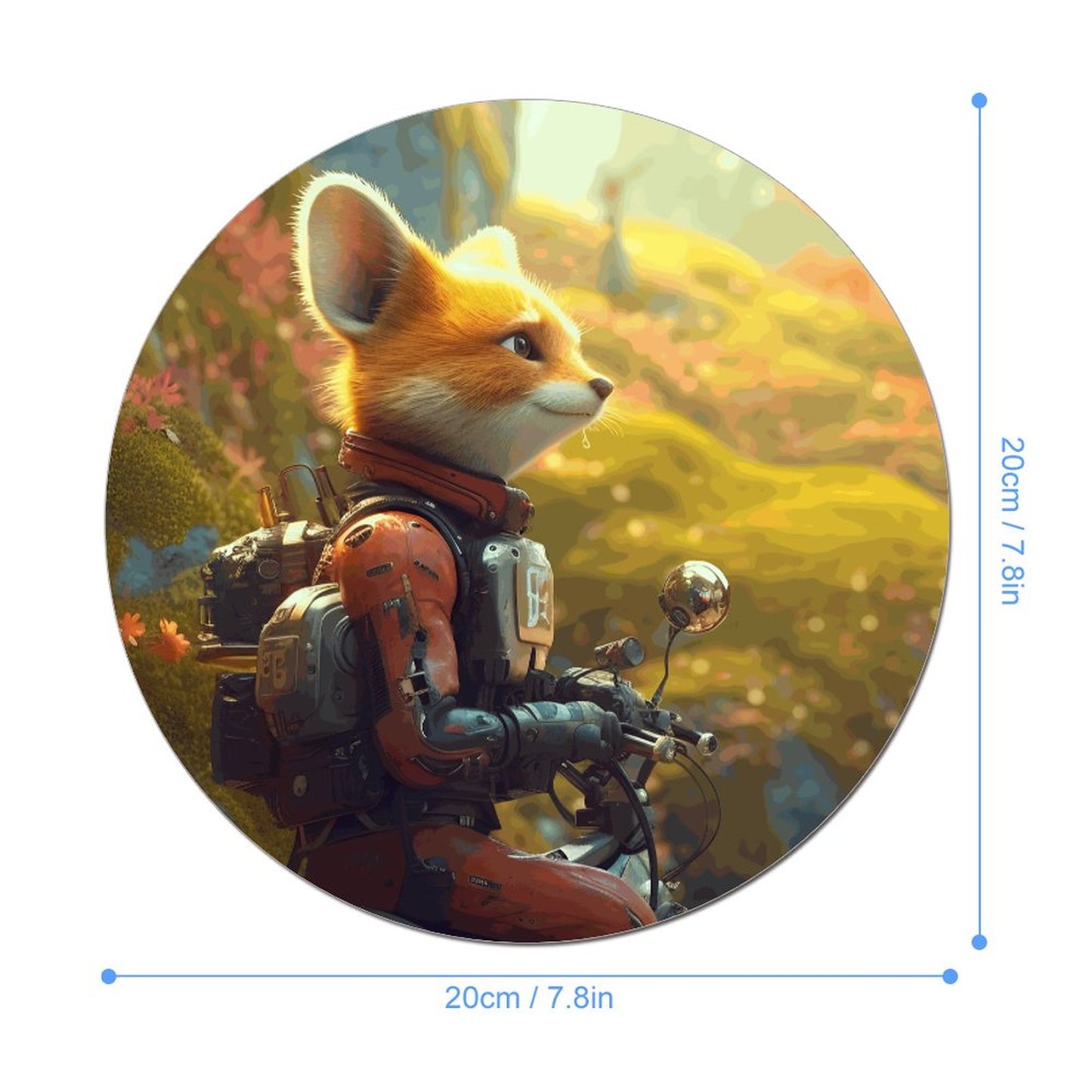 Mouse Pad Fox_001 Style 20*20cm normal-online-PERSONAL DESIGN