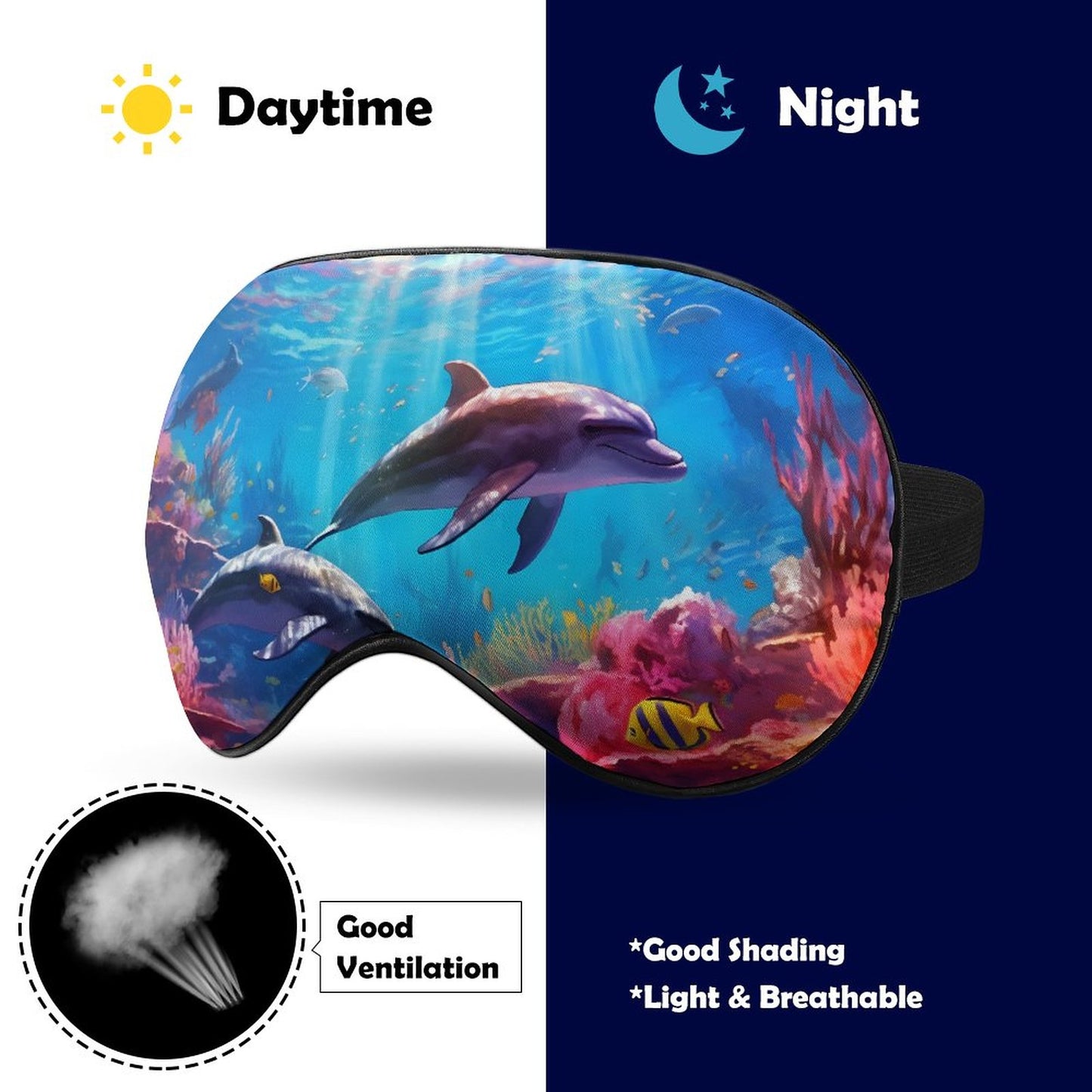 Sleep Mask Dolphins HSM01B001 normal-online-PERSONAL DESIGN